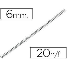 Espiral Q-Connect Metalica 64 5:1 6Mm 1 Mm Caixa de 200 Unidades