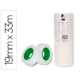 Fita Adesiva Q-Connect 33 Mt x 19 Mm Invisivel Caixa de 8 Unidades