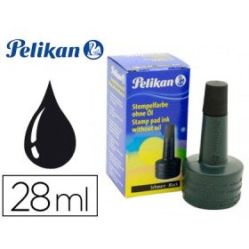 Tinta Para Carimbos Pelikan 4K Frascos 28 Ml Preto