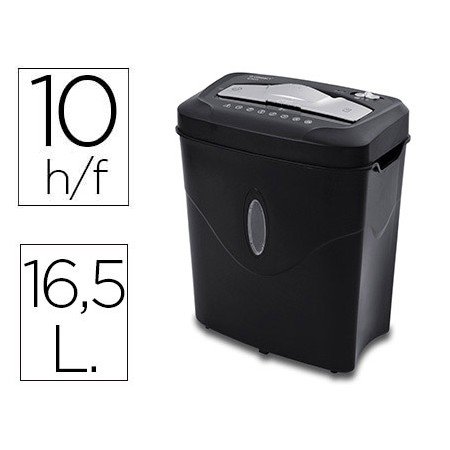 Destruidora de Documentos Q-Connect Capacidade de Corte 10 Folhas Destroi Agrafes Clips E Cartoes