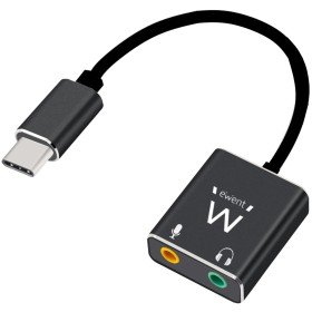cabo adaptador de áudio ewent tipo usb ac jack 3,5 mm x2