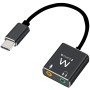 cabo adaptador de áudio ewent tipo usb ac jack 3,5 mm x2