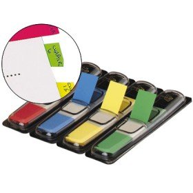Bandas Separadoras Post-It Index de Cores Brilhantes, Dispensador de 140 Unidades