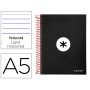 Caderno Espiral Din A5 Antartik Capa Forrada 120 F 100 Gr Pautado 5 Mm 5 Bandas Cor Preto