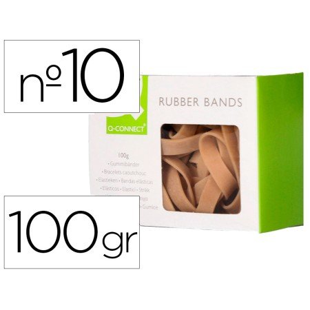 Bandas Elasticas Q-Connect C/100 Gr 100X9 Mm Numero 10