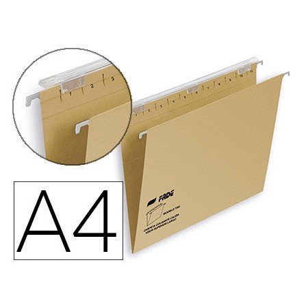 Capas de Suspensao Fade Tiki Din A4 Visor Superior 290 Mm Efeito Lupa Kraft Eco 230 G/M Lombada V