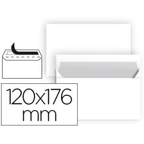 Envelope comercial Normalizado Branco 120X176 Mm Tira de Silicone Pack de 25 Unidades