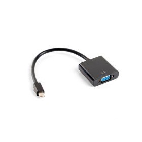Adaptador lanberg minidisplayport macho - vga fêmea 20cm preto