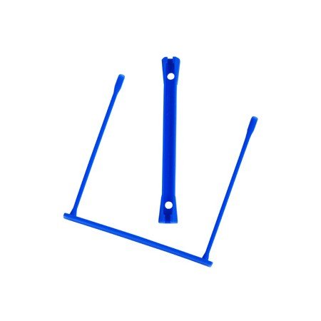 Encadernador Fastener Q-Connect Plastico E-Clips Cor Azul Caixa de 100 Unidades