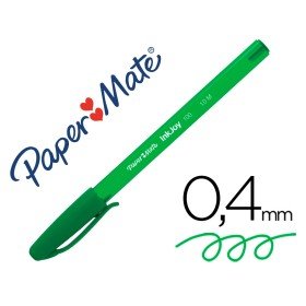 Esferografica Paper Mate Inkjoy 100 Ponta Media Traco 1 Mm Verde