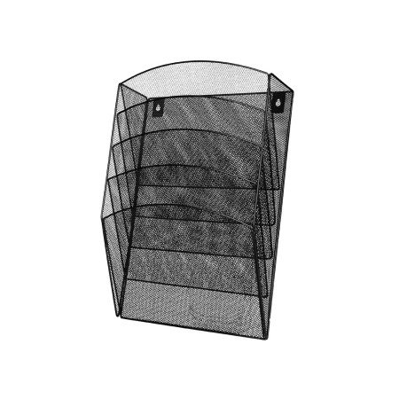 Expositor Mural Q-Connect de Parede 5 Bandejas Din A4 Preto 9,3X31,5X44 Cm