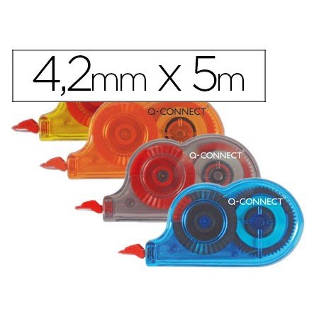 Corretor Q-Connect Mini Branco 4,2Mm x 5 Mt Pack 28 Unidades