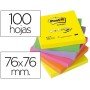 Bloco de Notas Adesivas Post-It Sortido. 76 x 76 Mm