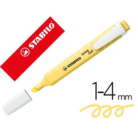 Marcador Stabilo Fluorescente Swing Cool Pastel Amarelo