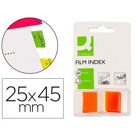 Bandas Separadoras Q-Connect Index Laranja Dispensador de 50 Unidades