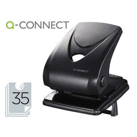 Furador Q-Connect Preto Capacidade 35 Folhas