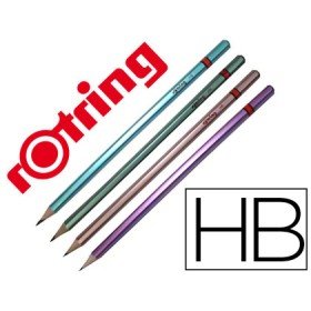 Lapis de Grafite Rotring Metallic Hb Corpo Cores Sortidas
