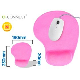 Tapete Para Rato Q-Connect com Apoio de Pulsos de Gel Cor Rosa