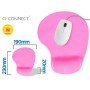 Tapete Para Rato Q-Connect com Apoio de Pulsos de Gel Cor Rosa