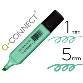 Marcador Fluorescente Q-Connect Pastel Azul Ponta Biselada