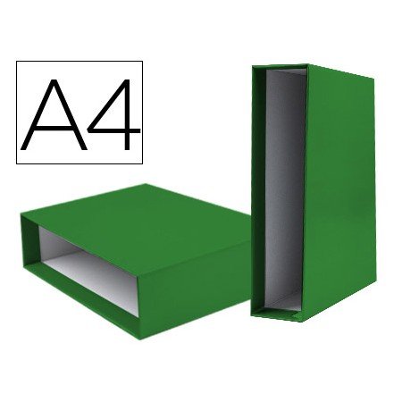 Caixa Para Pasta de Arquivo de Alavanca Documenta Din A4 Lombada 75 Mm Verde