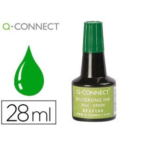 Tinta Para Almofada Q-Connect Verde Frasco 28 Ml