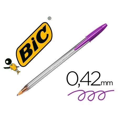 Esferografica Bic Cristal Large Fashion Roxo Ponta 1,6 Mm