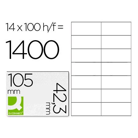 Etiquetas Adesivas Q-Connect Din A4 105 x 42,3 Mm