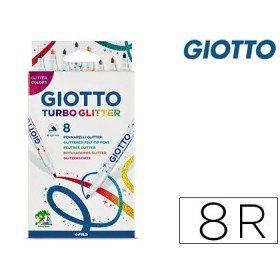 Marcador Giotto Turbo Glitter Purpurina Caixa de 8 Unidades