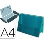 Pasta Portadocumentos com Elasticos Polipropileno Din A4 Verde Translucida Lombada 25 Mm