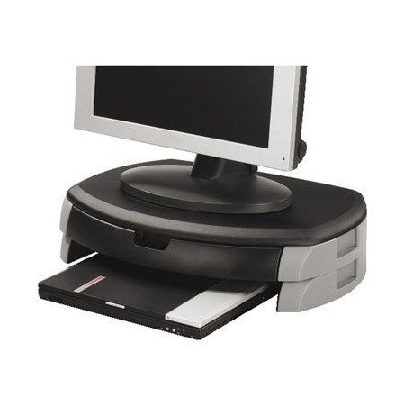 Suporte Q-Connect Para Monitor Lcd Ate 20'' com Caixa Ampla com Diferentes Compartimentos