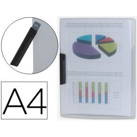 Bolsa Dossier com Clip Lateral Din A4 Cristal 30 Folhas