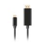 lanberg 4k displayport usb cabo ac 0,5m - macho - macho - preto