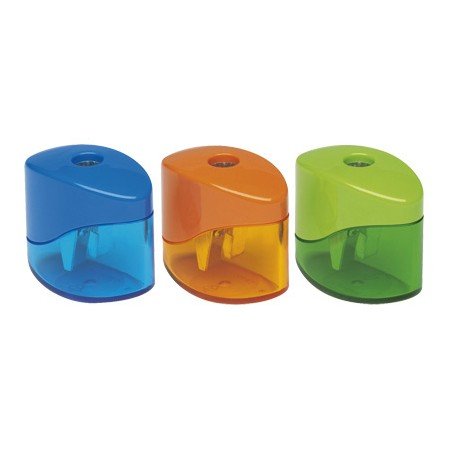 Apara Lapis M+R Metalico Pequeno 1 Uso com Deposito Cores Sortidas