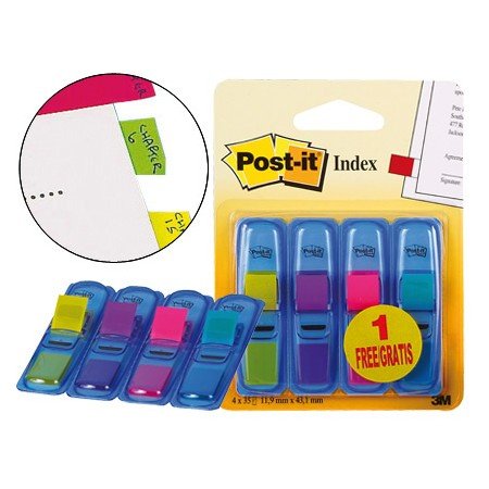 Bandas Separadoras Post-It Index 3+1 Gratis
