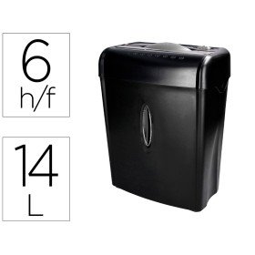 Destruidora de Documentos Q-Connect Capacidade de Corte 6 Folhas Destroi Agrafes Clips E Cartoes