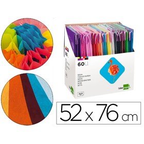 Expositor Papel Seda . 60 Bolsas de 5 Unidades Cores Sortida