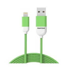 Nylon Pantone Lightning para cabo USB 1,5 m verde