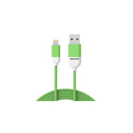 Nylon Pantone Lightning para cabo USB 1,5 m verde