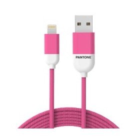Nylon Pantone Lightning para cabo USB 1,5 m rosa