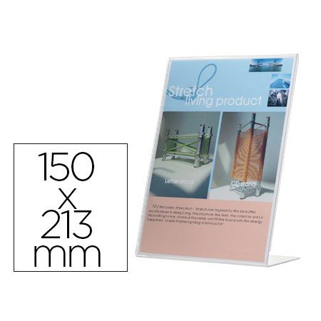 Expositor Secretaria Q-Connect com Forma de L Metacrilato Medidas 150X213 Mm