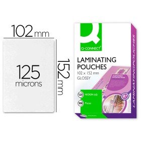 Bolsa de Plastificar Q-Connect 102 x 152 Mm 125 Microns Caixa de 100 Unidades