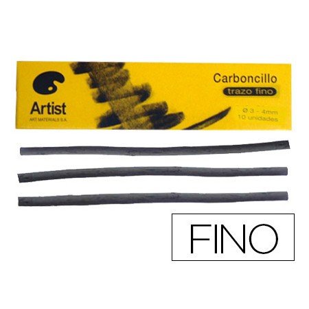 Carvao Artist Finos 3-4 Mm Caixa de 10 Barras