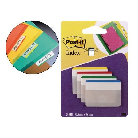 Bandas Separadoras Rigidas Post-It Index Medias 50,8X38 Mm