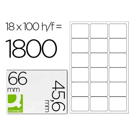 Etiquetas Adesivas Q-Connect Din A4 66 x 45,6 Mm
