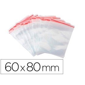 Bolsa Plastico Auto Selada Q-Connect 60X80 Mm Pack de 100 Unidades