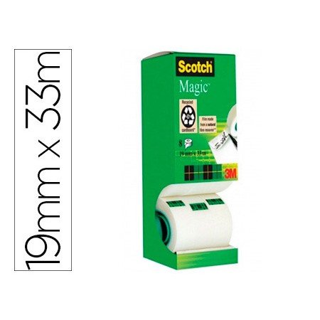 Fita Adesiva Scotch Magic 33X19 Mm Pack de 8 Unidades