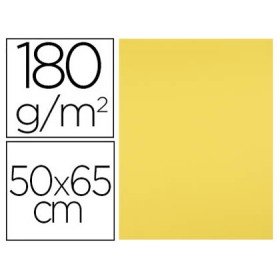 Cartolina 50X65 Cm 180 Gr Amarelo Limao Pack de 25 Unidades