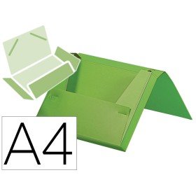 Pasta Portadocumentos com Elasticos Polipropileno Din A4 Verde Maça Opaco Lombada 25 Mm