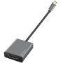 Adaptador prateado ht usb tipo ca hdmi 4k - macho - fêmea - prata
